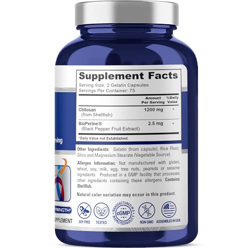 Suplemento de Chitosan con Bioperine