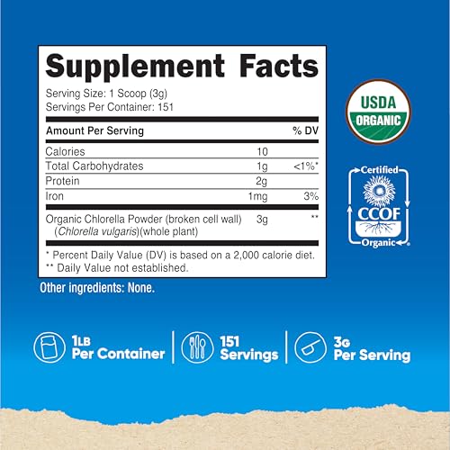 Suplemento de chlorella para energía