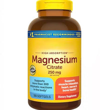 Suplemento de citrato de magnesio para músculos