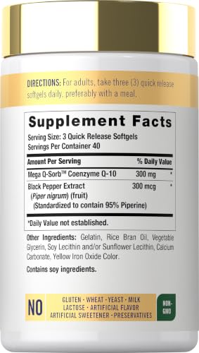 Suplemento de Coenzima Q-10 natural