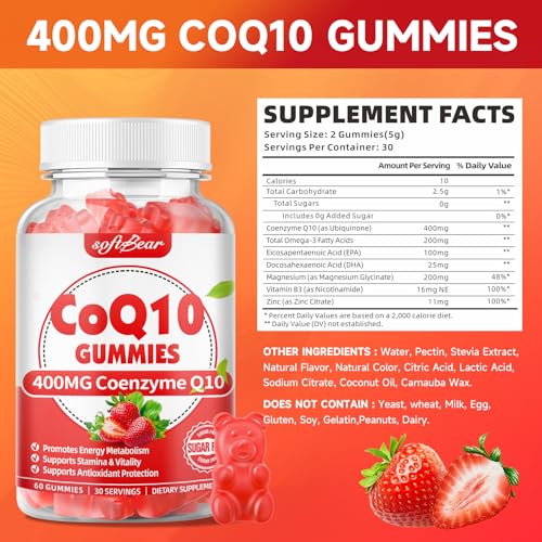 suplemento de coenzima Q10 alta absorción