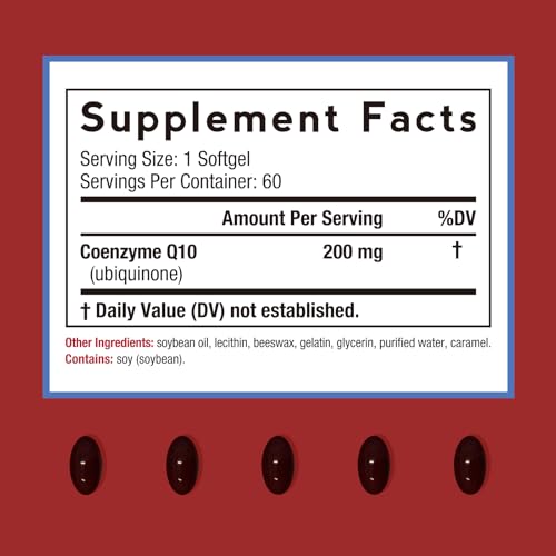 Suplemento de Coenzima Q10 antioxidante