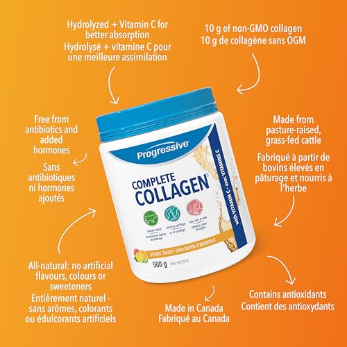 suplemento de colágeno con sabor cítrico