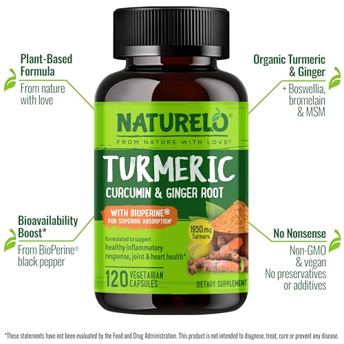 Suplemento de cúrcuma con BioPerine