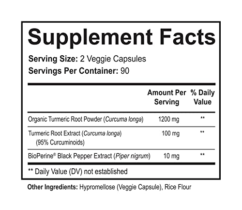Suplemento de cúrcuma con BioPerine