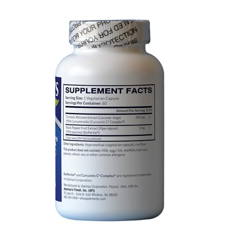Suplemento de curcumina con BioPerine