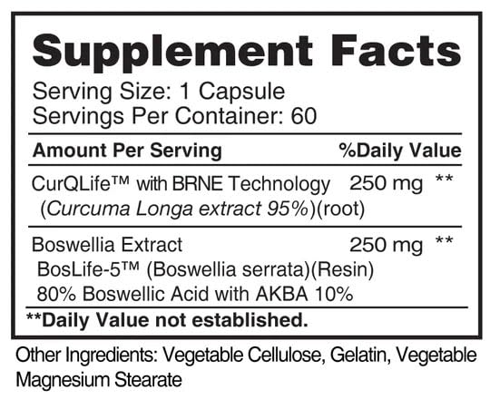 suplemento de curcumina con boswellia