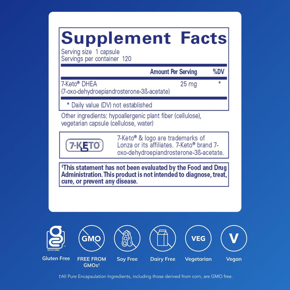 Suplemento de DHEA 25 mg