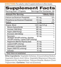 Suplemento de enzimas digestivas naturales