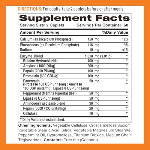 Suplemento de enzimas digestivas naturales