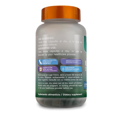 Suplemento de espirulina 1500 mg