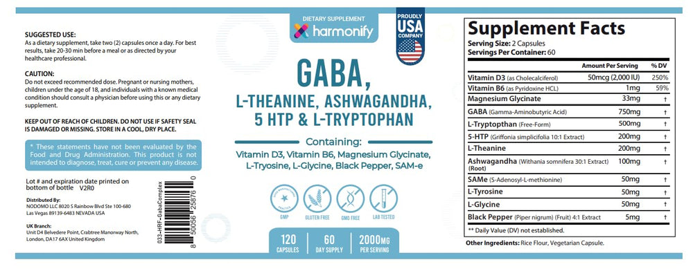 Suplemento de GABA HARMONIFY