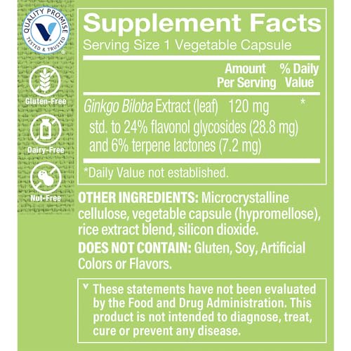 Suplemento de Ginkgo Biloba natural