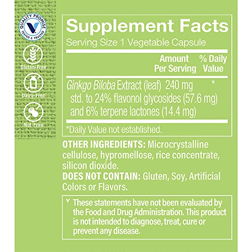 Suplemento de Ginkgo Biloba natural