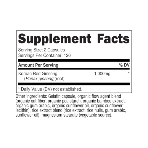 Suplemento de ginseng libre de OGM