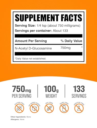 Suplemento de glucosamina libre de gluten