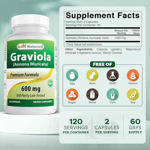 suplemento de graviola 600 mg