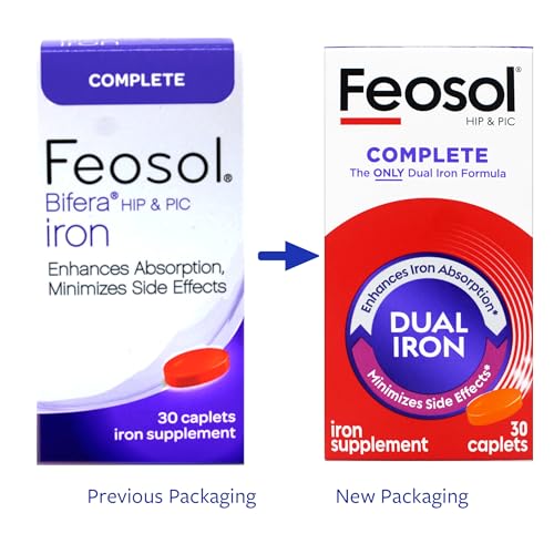 Suplemento de hierro Feosol para salud óptima