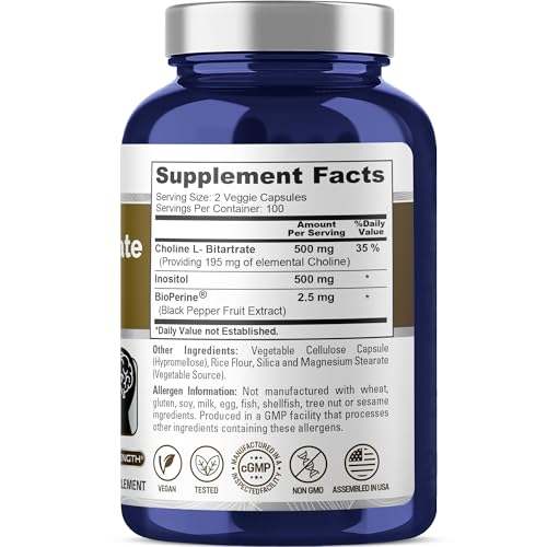 Suplemento de Inositol 1000mg