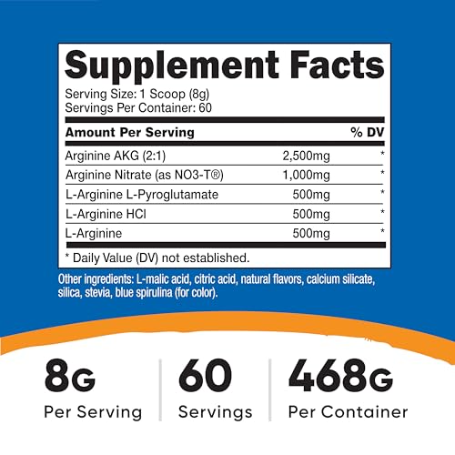 Suplemento de L-Arginina sin gluten