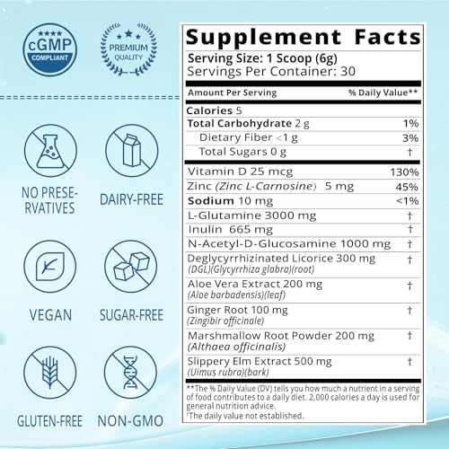 Suplemento de L-Glutamina para digestión