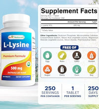 Suplemento de L-Lisina para mejorar la salud