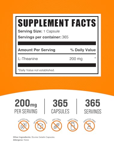 Suplemento de L-Theanine sin gluten