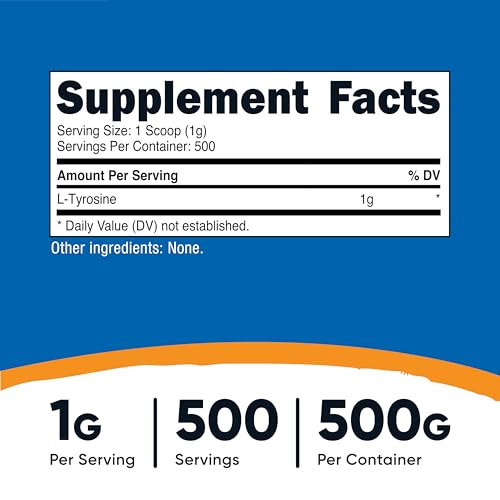 Suplemento de L-Tirosina 1000mg