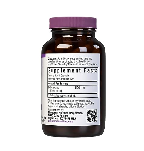 suplemento de L-Tirosina 500 mg