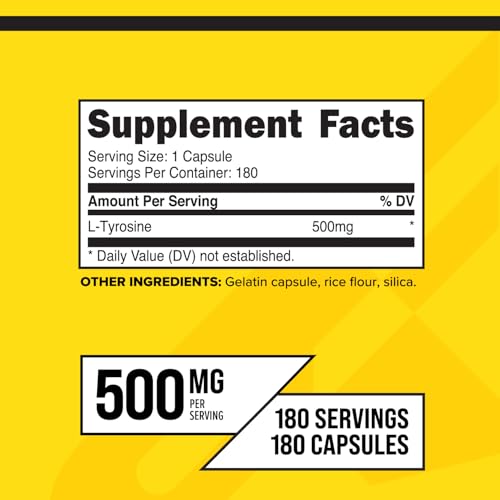 Suplemento de L-Tirosina Primaforce 500 mg