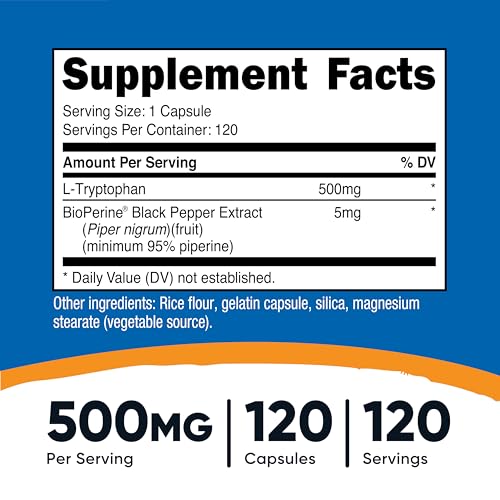 Suplemento de L-Tryptophan con BioPerine