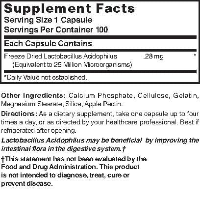 suplemento de lactobacillus acidophilus para bienestar digestivo