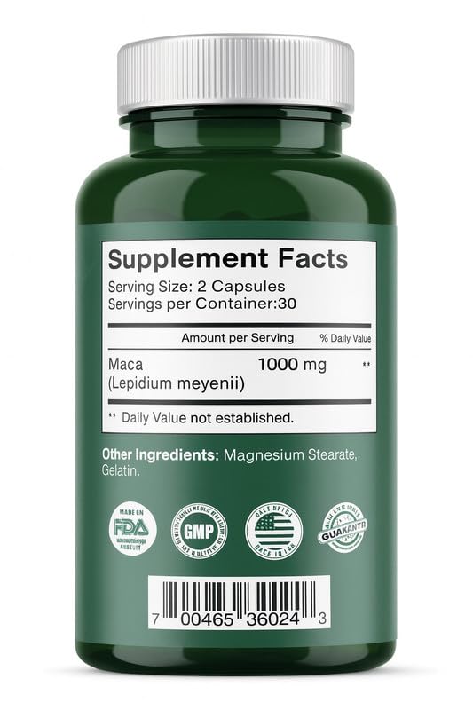 Suplemento de maca para energía