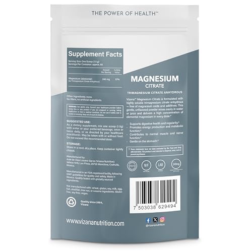 Suplemento de magnesio para energía