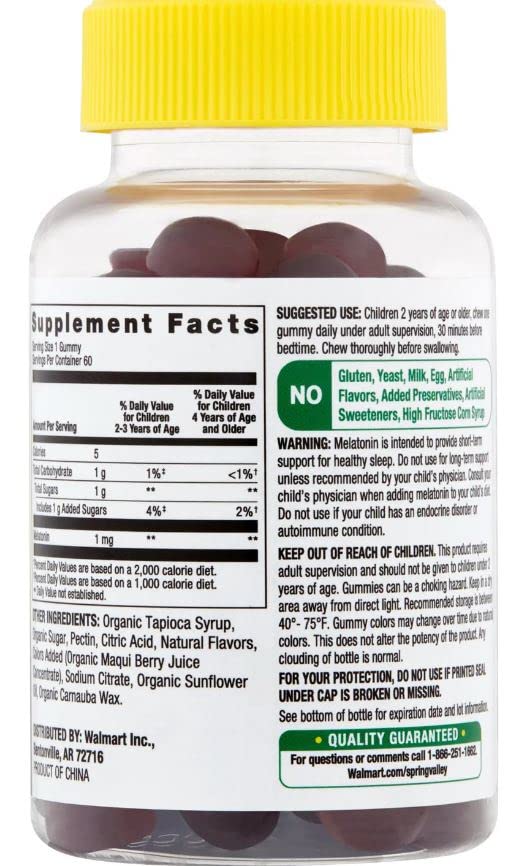 suplemento de melatonina sabor agradable para niños