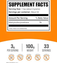 Suplemento de metilsulfonilmetano sin gluten