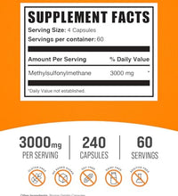 suplemento de metilsulfonilmetano sin gluten