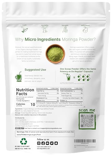Suplemento de moringa con antioxidantes