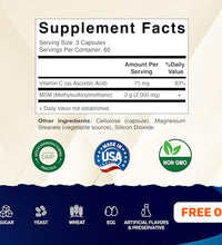 Suplemento de MSM con vitamina C