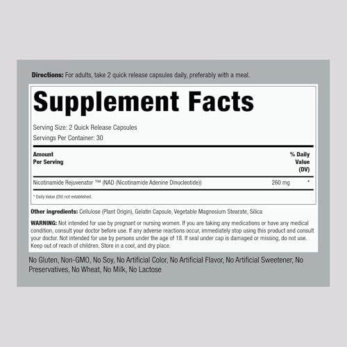Suplemento de NAD 260 mg