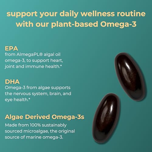 Suplemento de Omega-3 de algas naturales