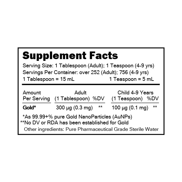suplemento de oro coloidal para antioxidantes
