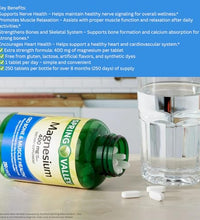 Suplemento de óxido de magnesio 400 mg