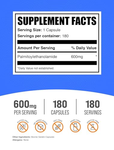 suplemento de PEA 600mg sin gluten