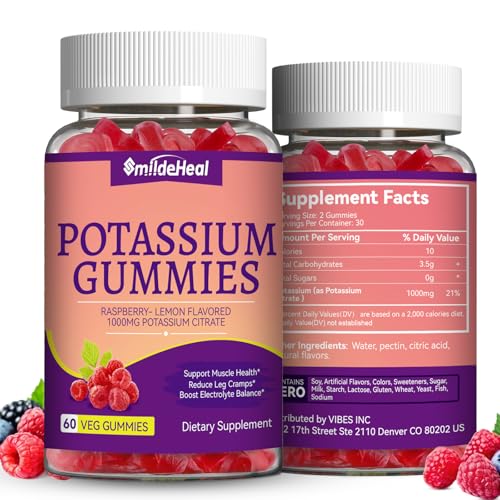 suplemento de potasio en gomitas veganas