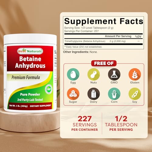 Suplemento de trimetilglicina natural