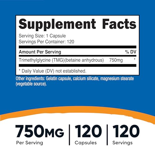 Suplemento de trimetilglicina Nutricost