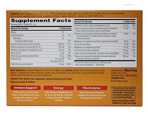 suplemento de vitamina C en paquete de 3