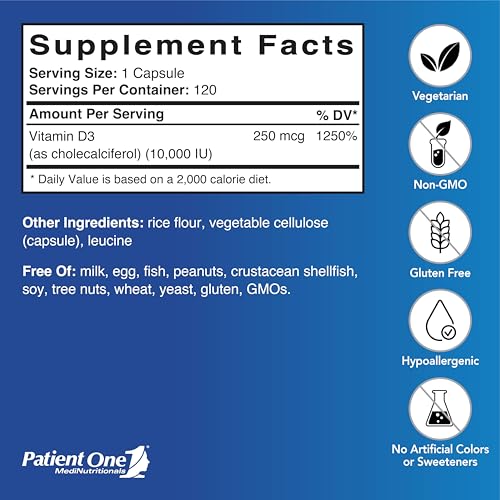 Suplemento de vitamina D3 alta absorción