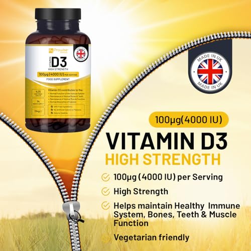 Suplemento de vitamina D3 para energía diaria